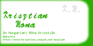 krisztian mona business card